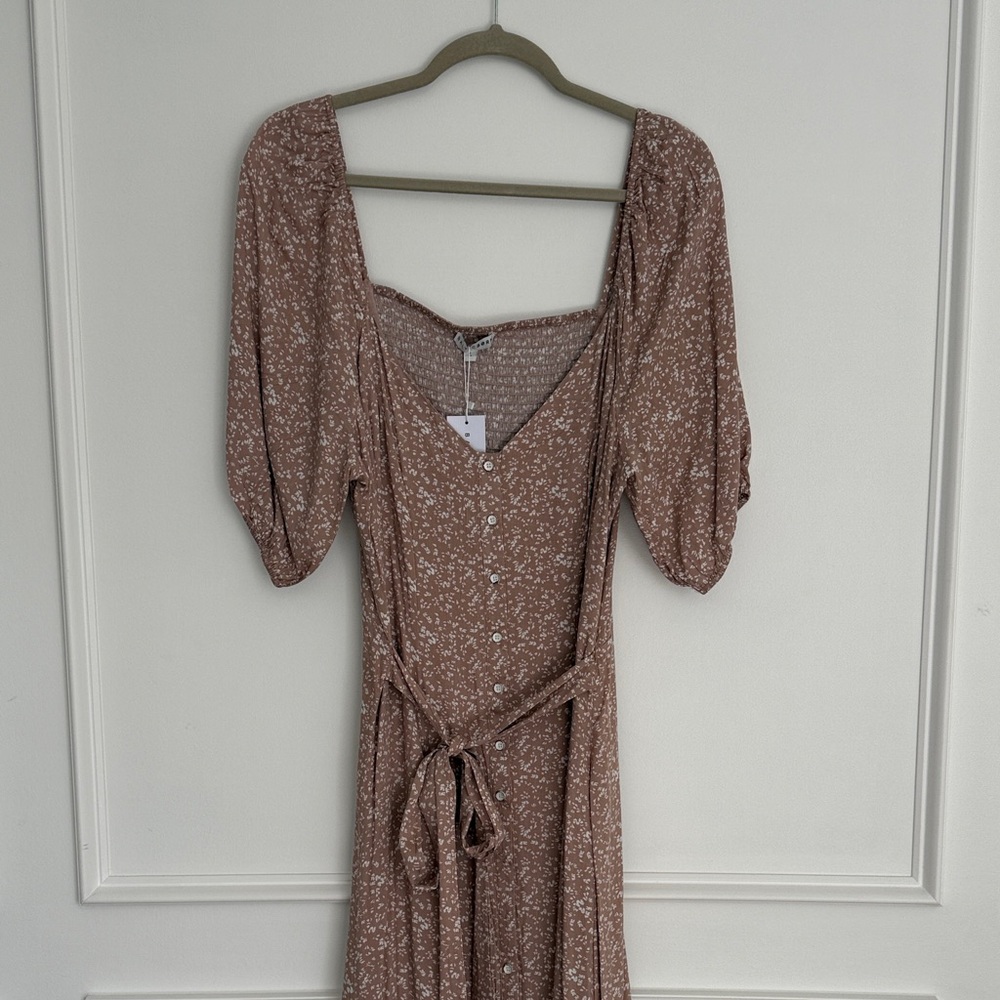 Baltic Born Mauve Floral Midi Dress